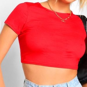 Red Cropped T-shirt